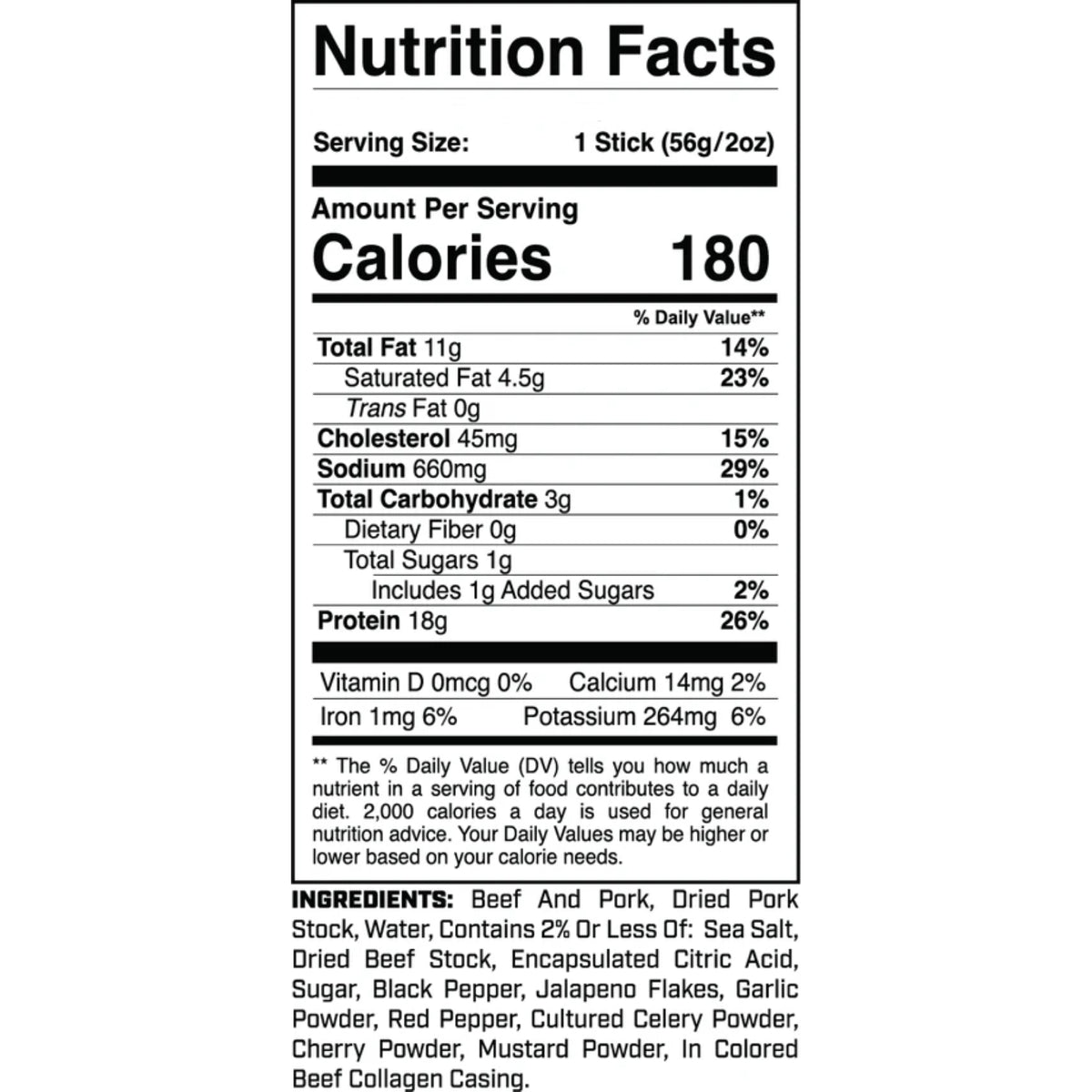 1st Phorm - Protein Meat Sticks JALAPEÑO HEAT 1stick
