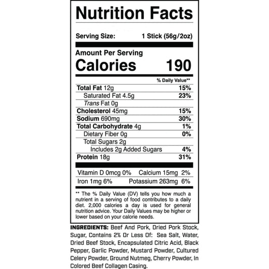 1st Phorm - Protein Meat Sticks ORIGINAL SMOKEHOUSE 1stick