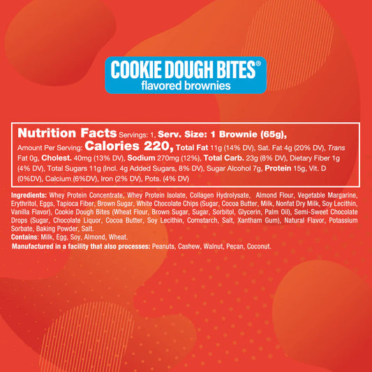 ALPHA PRIME BITES - PROTEIN BROWNIE COOKIE DOUGH BITES (Best By: 12/16/25)