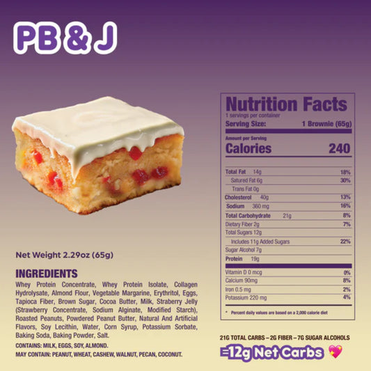 ALPHA PRIME BITES - PROTEIN BROWNIE PB&J