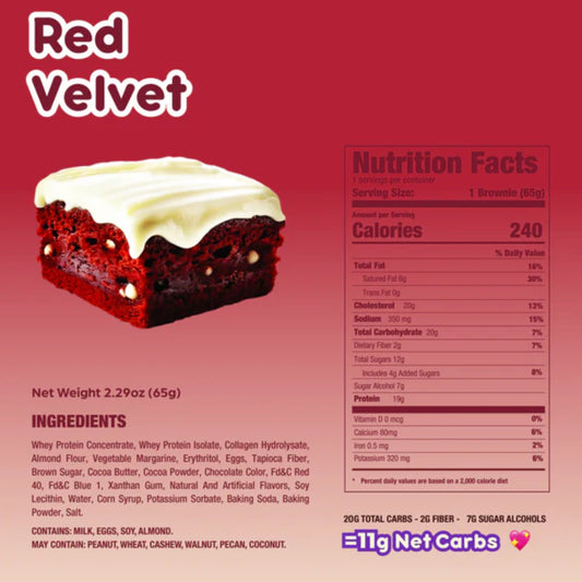 ALPHA PRIME BITES - PROTEIN BROWNIE RED VELVET