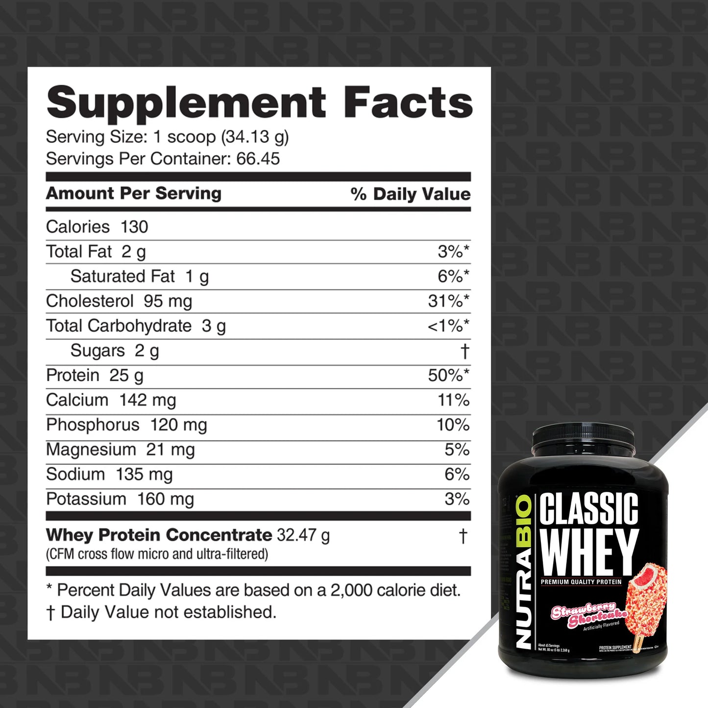Nutrabio – Classic Whey STRAWBERRY SHORTCAKE 5lbs (11/1/25 Exp)