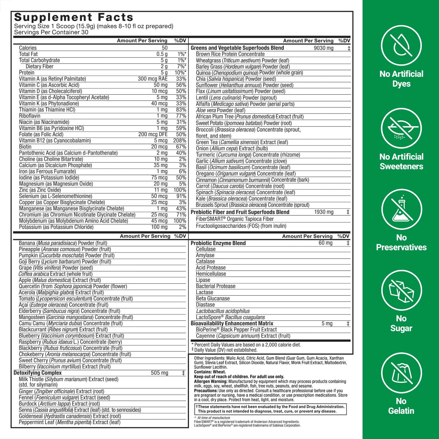 Force Factor - Smarter Greens Digestion Powder Pomegranate Berry 477g