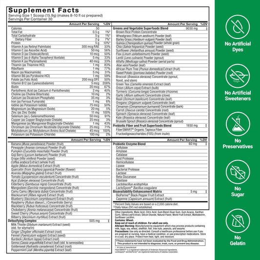 Force Factor - Smarter Greens Digestion Powder Pomegranate Berry 477g