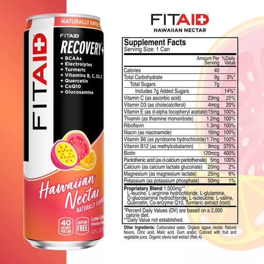 FITAID - Low Calorie Recovery + HAWAIIAN NECTAR 355ML