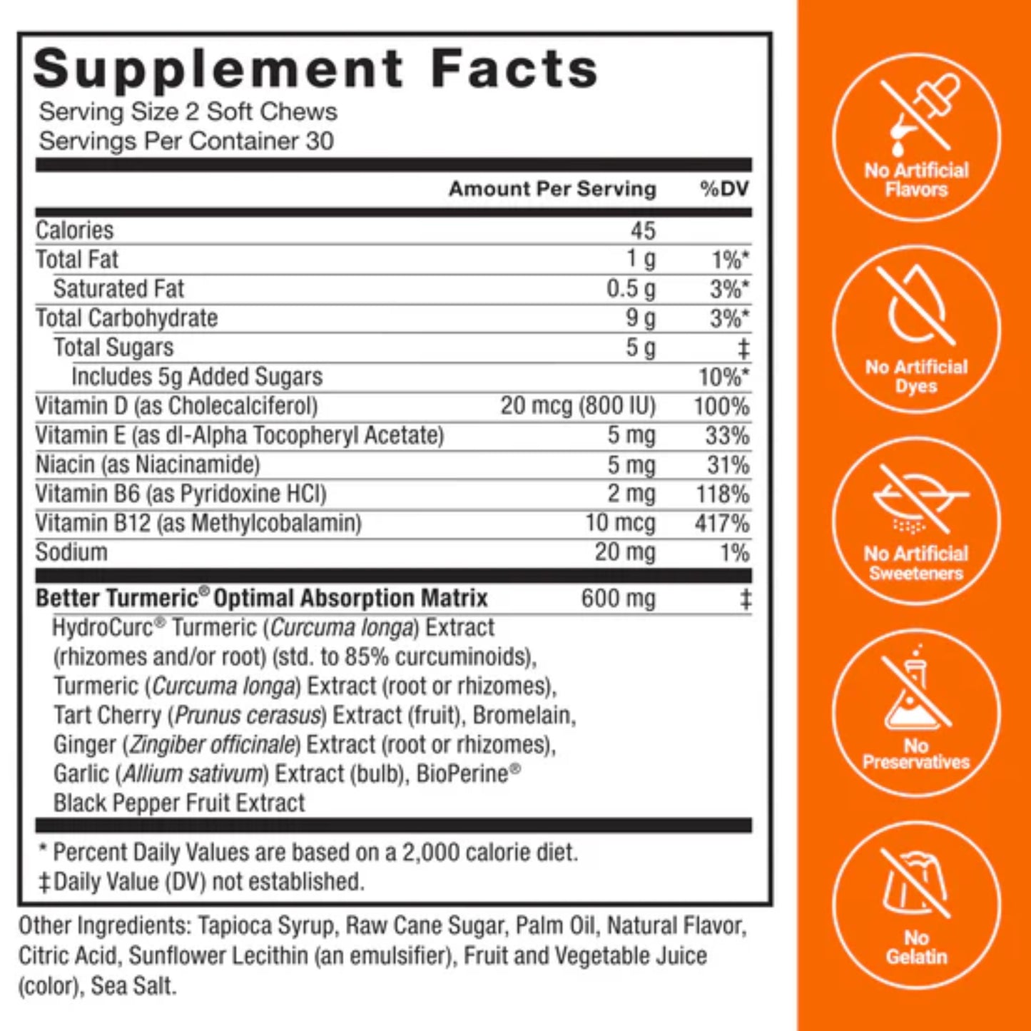 Force Factor - Better Turmeric FRUIT SPLASH 60 soft chews