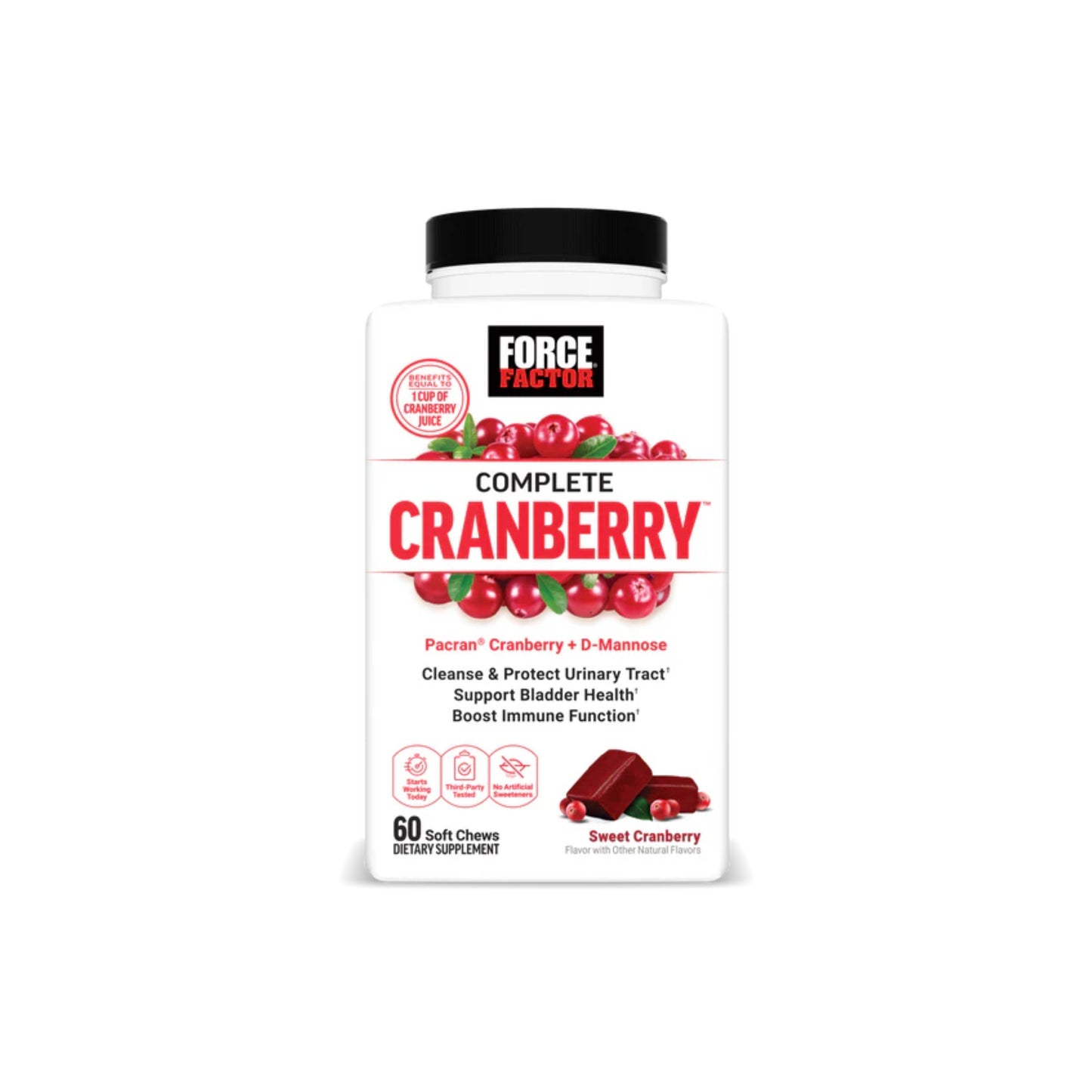 Force Factor - Complete Cranberry SWEET CRANBERRY 60 soft chews