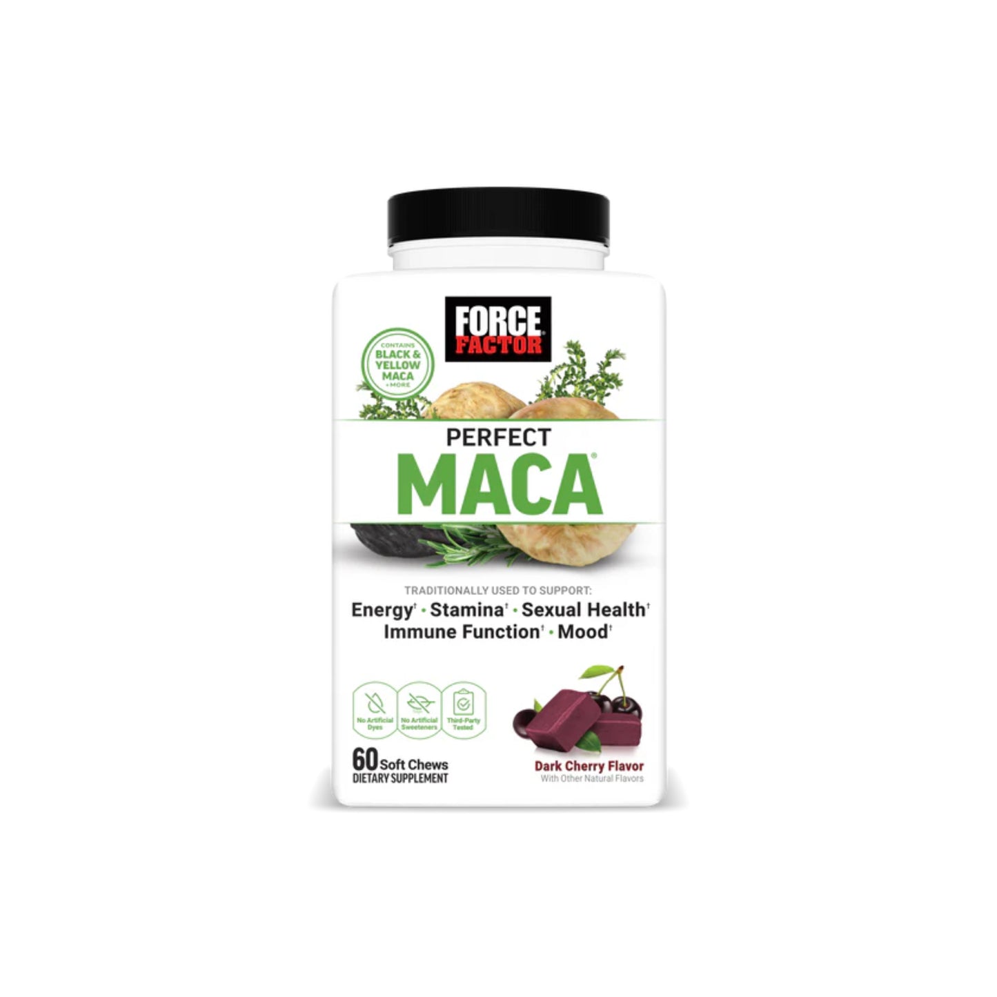 Force Factor - Perfect Maca DARK CHERRY 60 soft chews