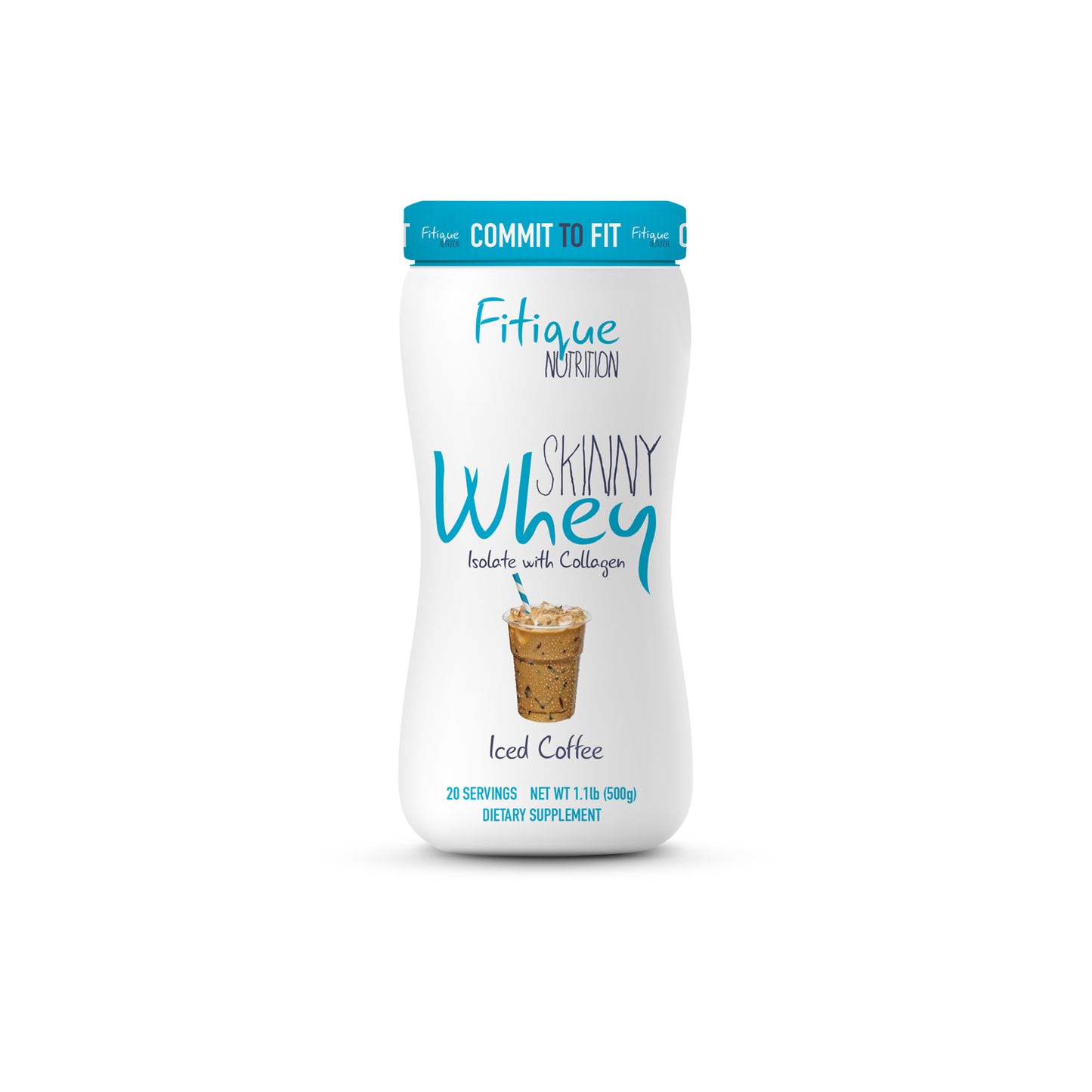 Fitique Nutrition - Skinny Whey Isolate ICED COFFEE 1.1Lb
