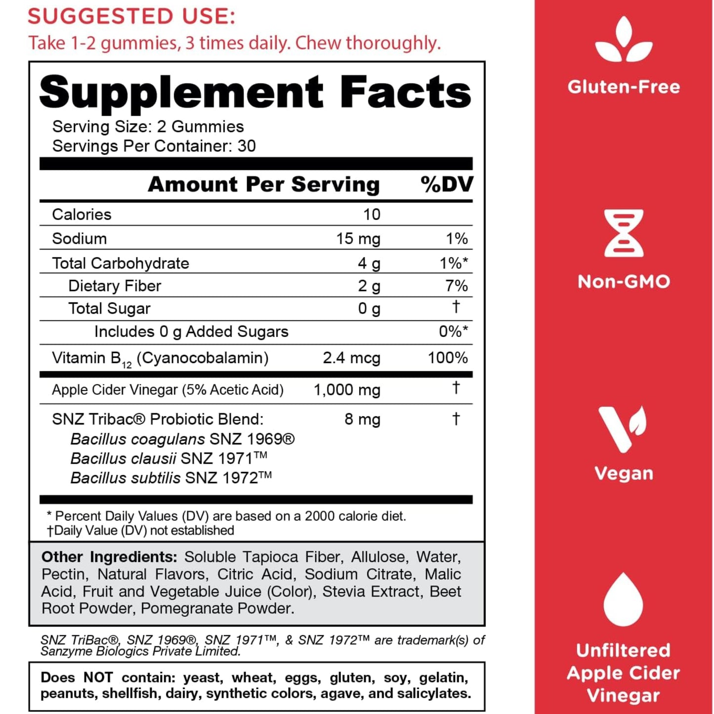 Goli - Zero Sugar Apple Cider Vinegar 60 Gummies