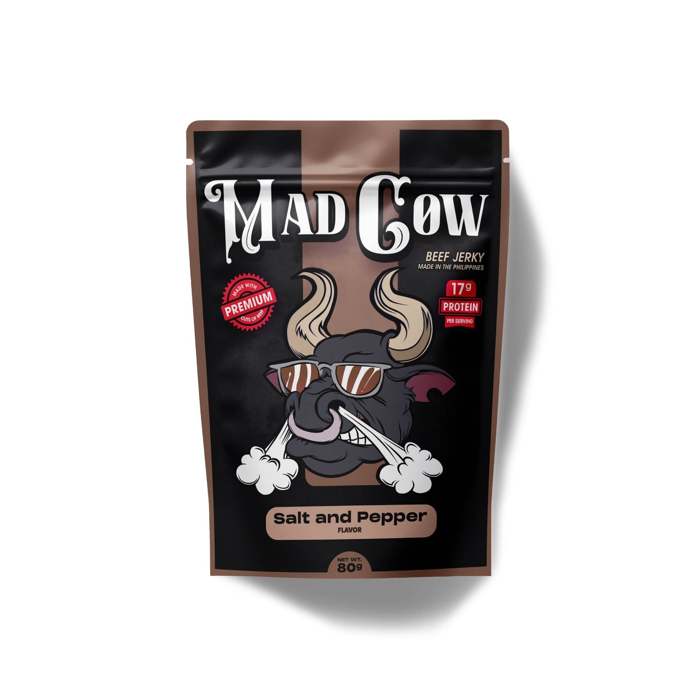MAD COW - BEEF JERKY SALT AND PEPPER 80g