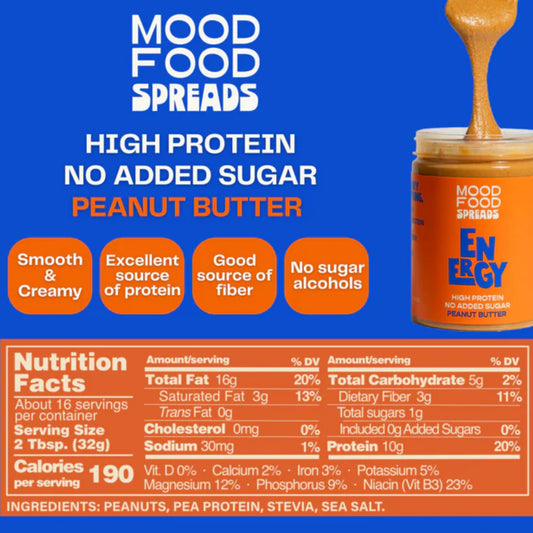 MOOD FOOD - Spreads Recover High Protein PEANUT BUTTER 500g