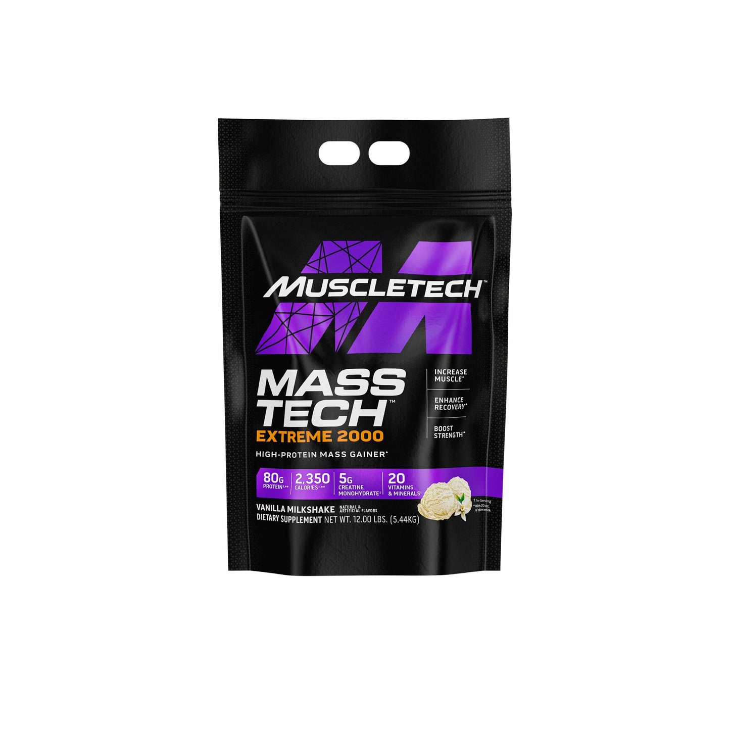 Muscletech – MassTech Extreme 2000 VANILLA MILKSHAKE 12Lbs