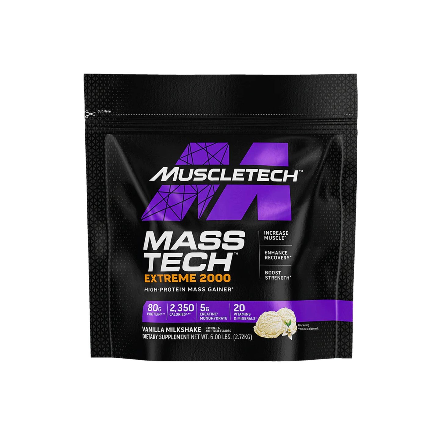 Muscletech – MassTech Extreme 2000 VANILLA MILKSHAKE 6Lbs