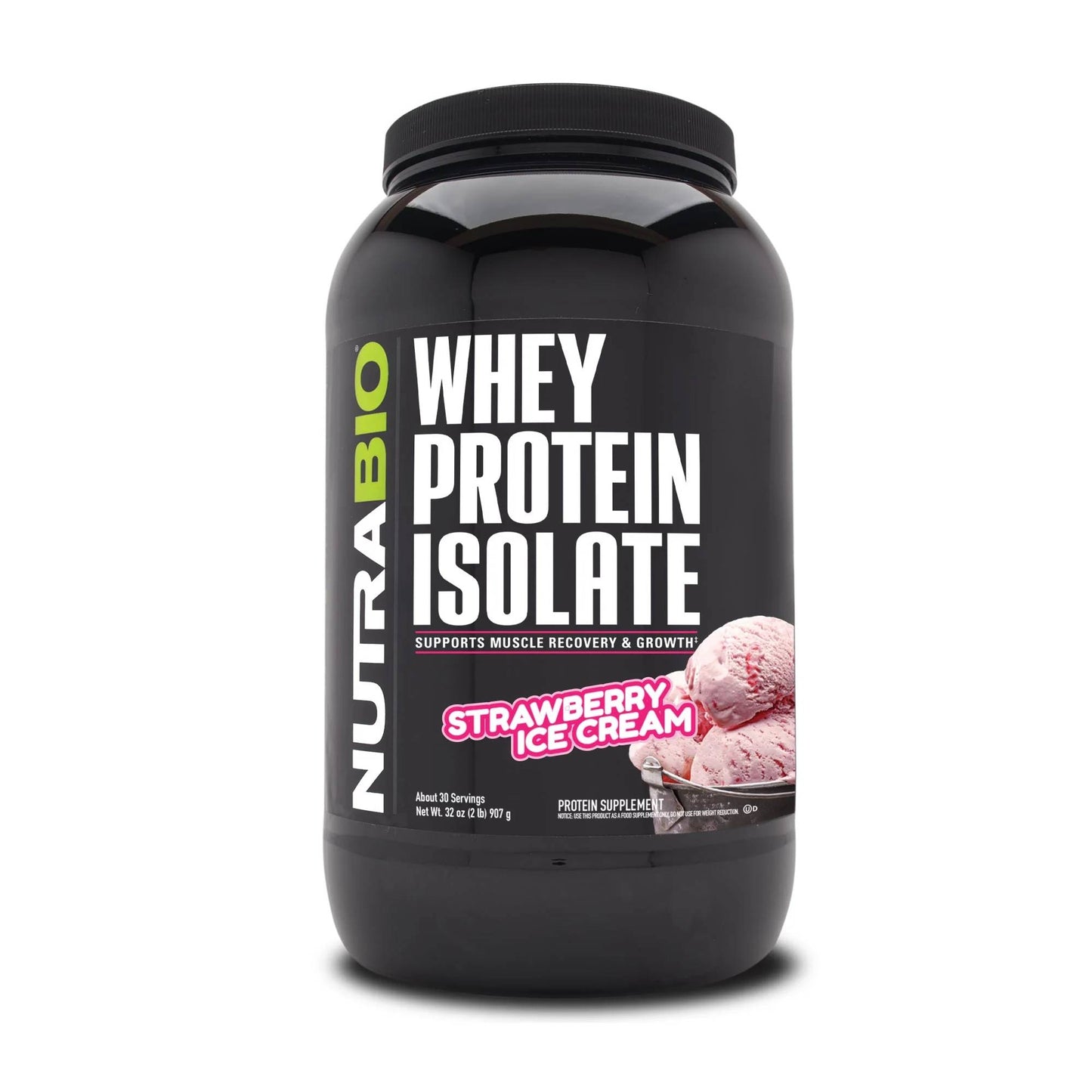Nutrabio – Whey Protein Isolate STRAWBERRY ICE CREAM 2lbs