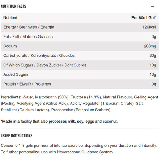 NEVERSECOND - C30 Energy Gel PASSION FRUIT 60ML