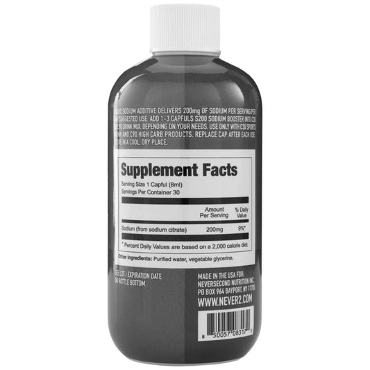 NEVERSECOND - S200 Sodium Booster 240ml