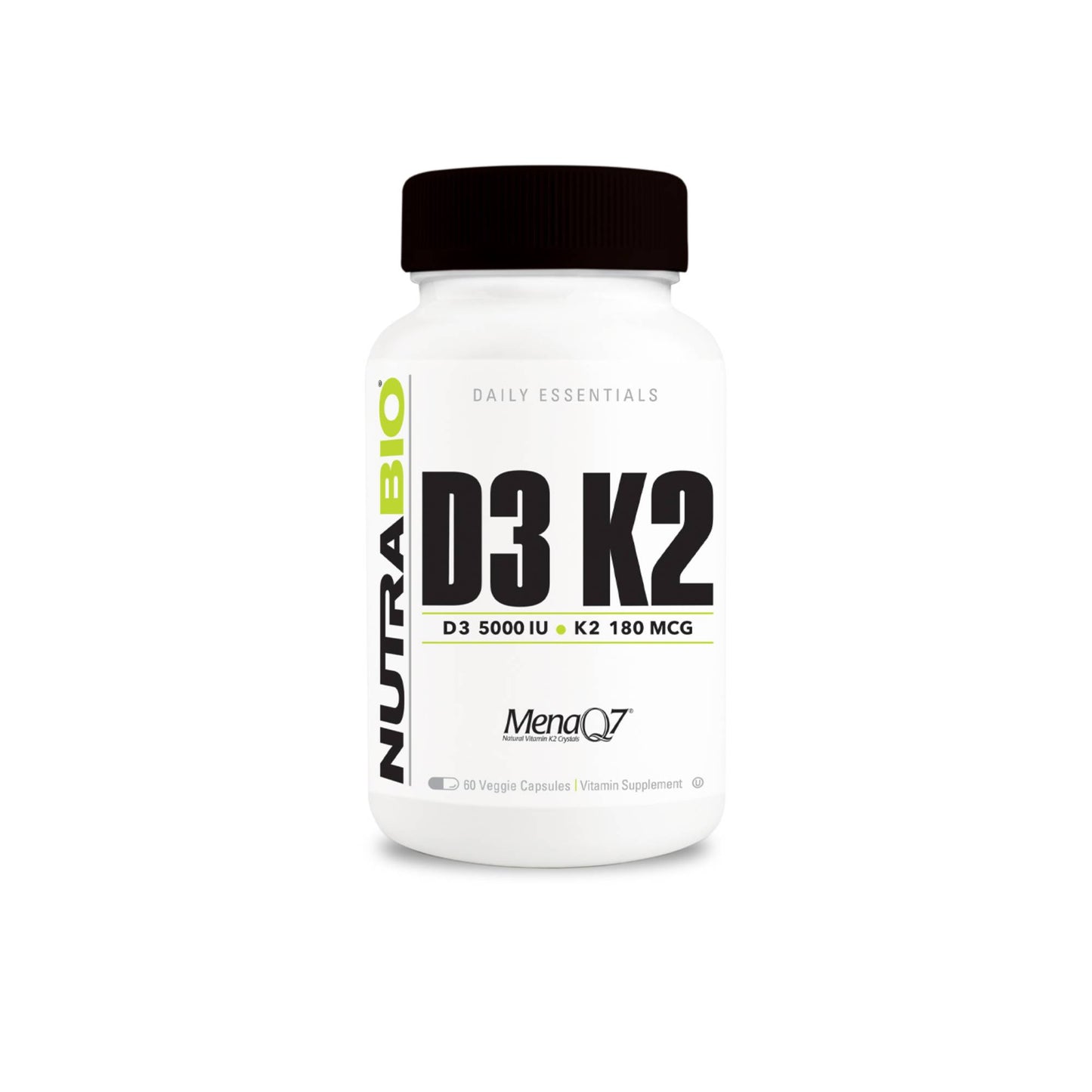 Nutrabio – D3 K2 60 Vegetable Capsules