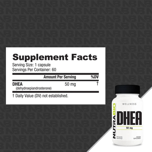 Nutrabio - DHEA (50mg) 60 Capsules