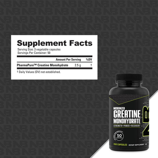 Nutrabio – Creatine Monohydrate 150 caps