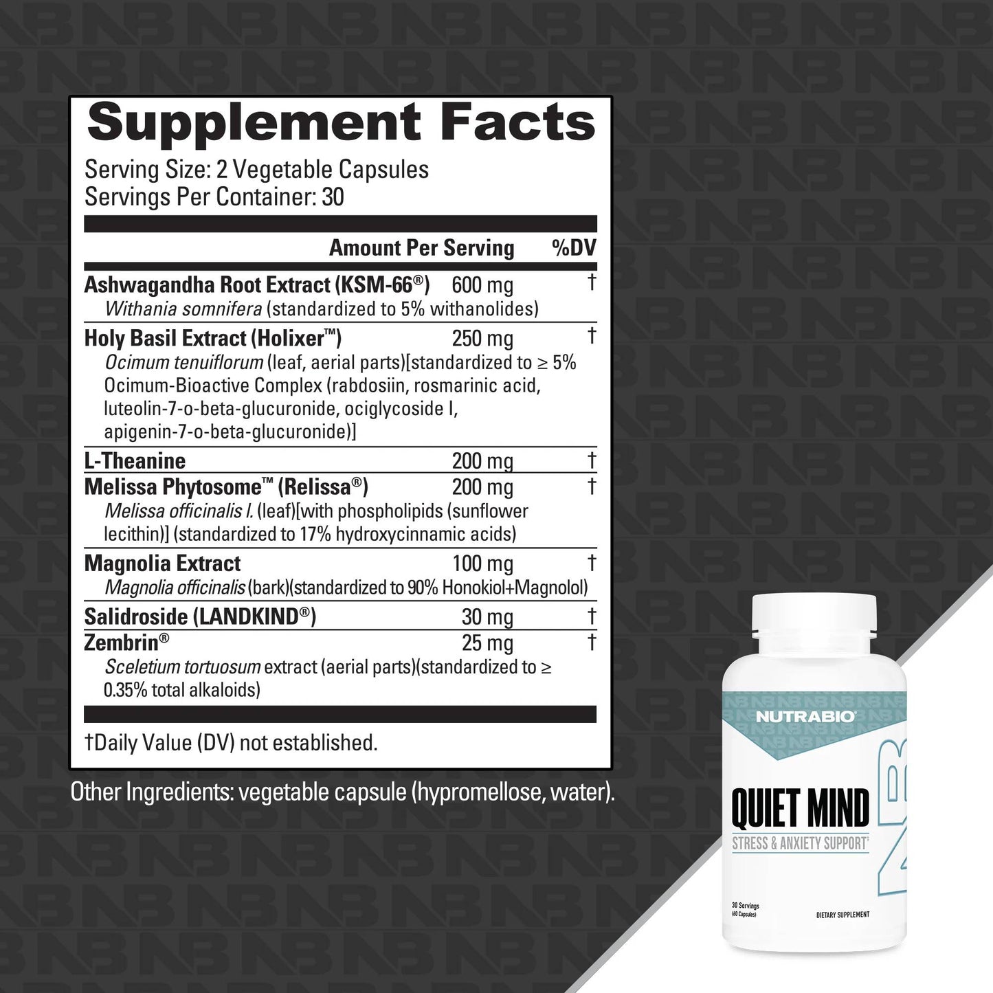 Nutrabio – Quiet Mind 60 Capsules