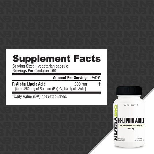 Nutrabio – R-Lipoic Acid (200mg) 60CAPS