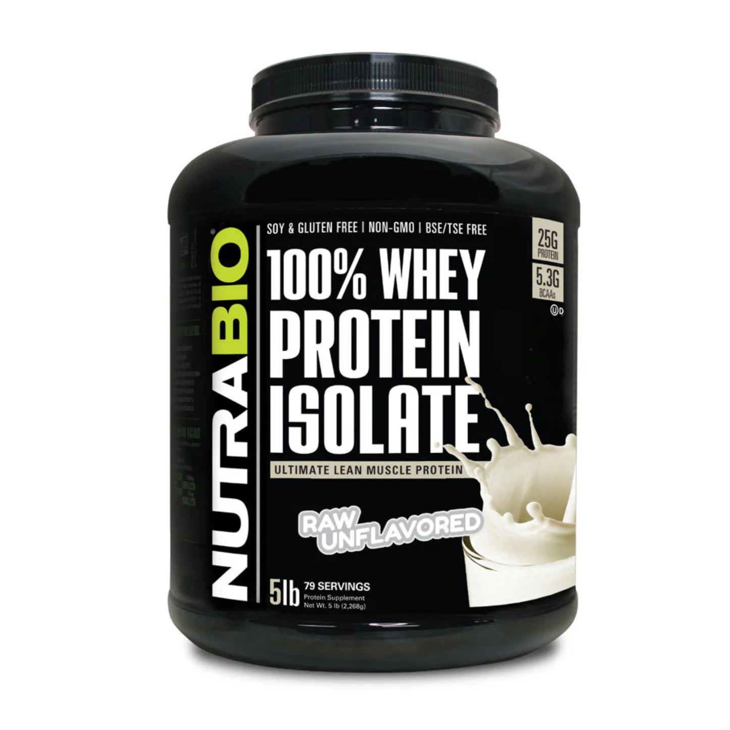 Nutrabio – Whey Protein Isolate RAW UNFLAVORED 5lbs