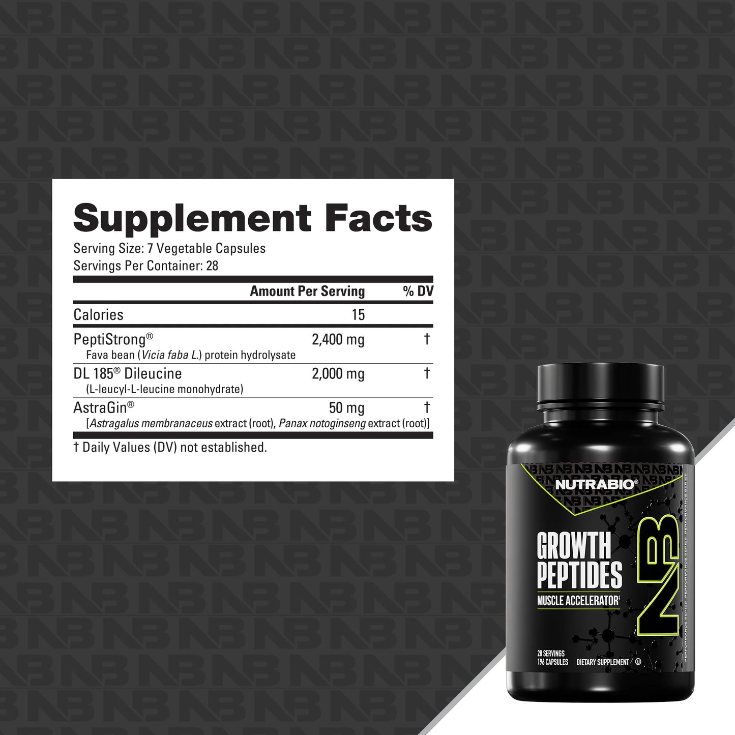 Nutrabio – Growth Peptides 196 Capsules