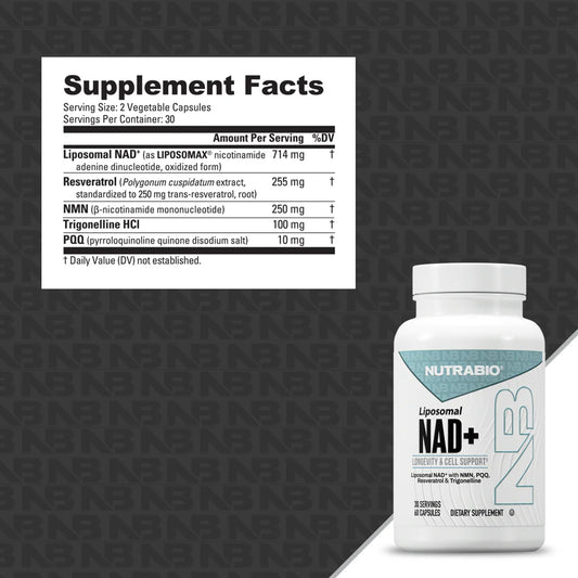 Nutrabio - Liposomal NAD+ 60 Capsules