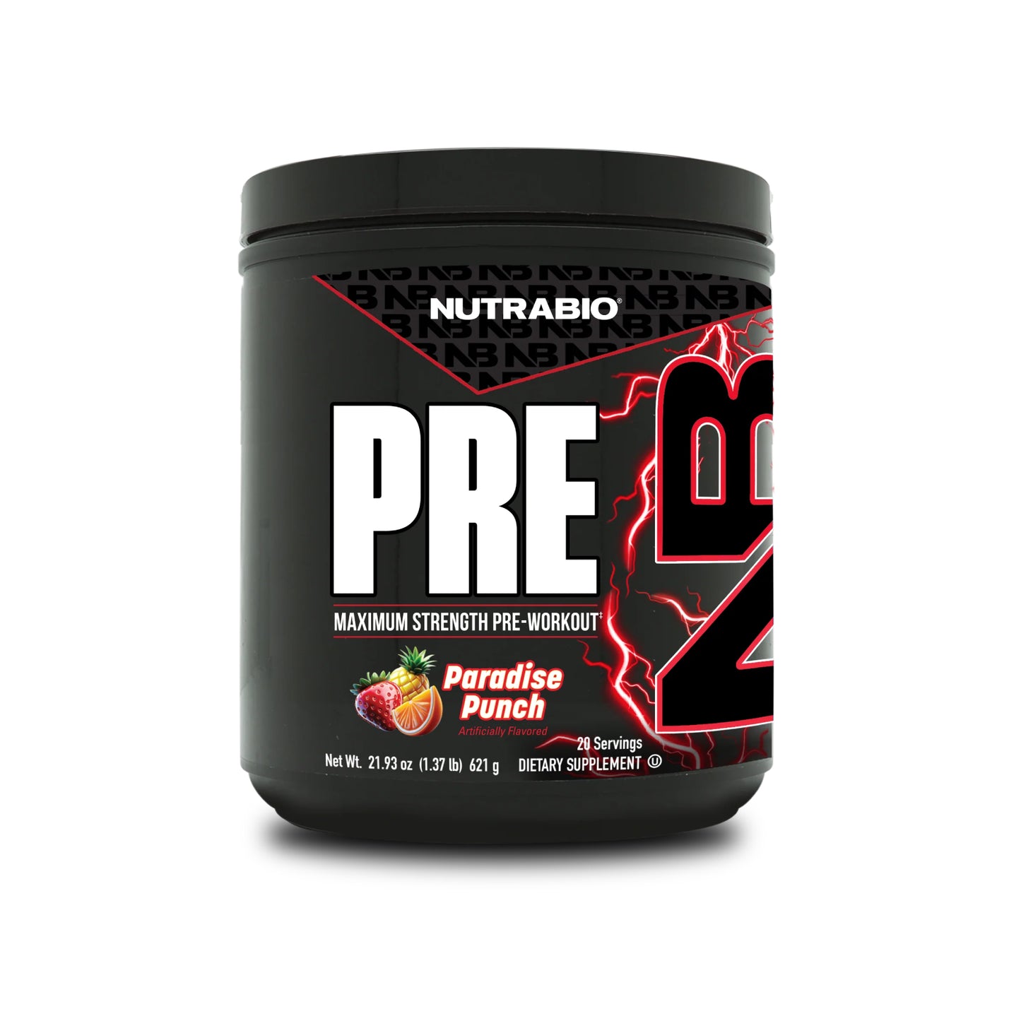 Nutrabio – PRE-Workout PARADISE PUNCH 20 Servings