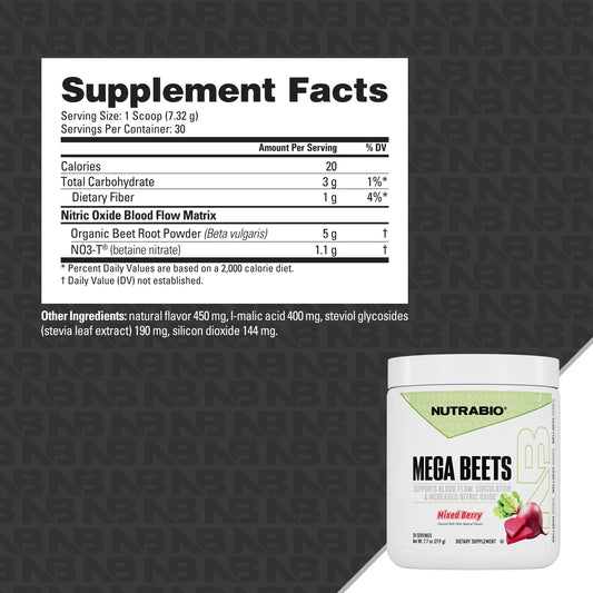 NUTRABIO - Mega Beets MIXED BERRY 219g