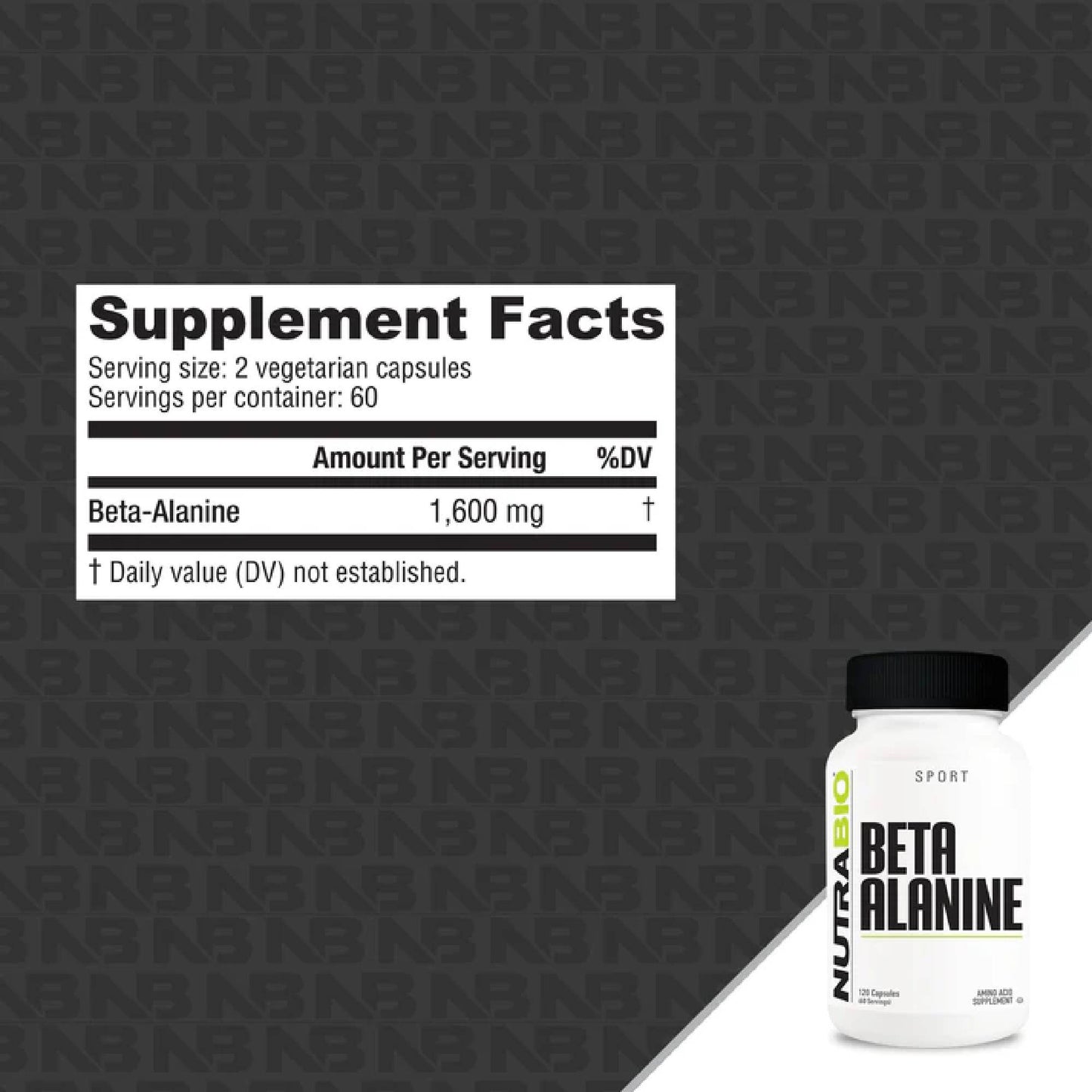 Nutrabio – BETA ALANINE 120CAPS