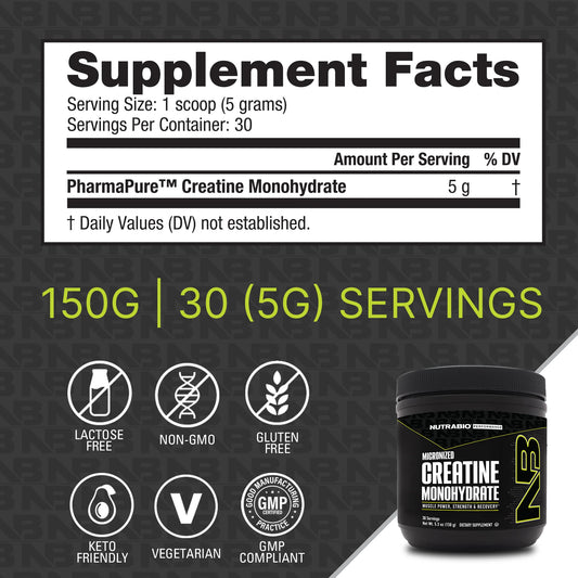 Nutrabio - Creatine Monohydrate 150g