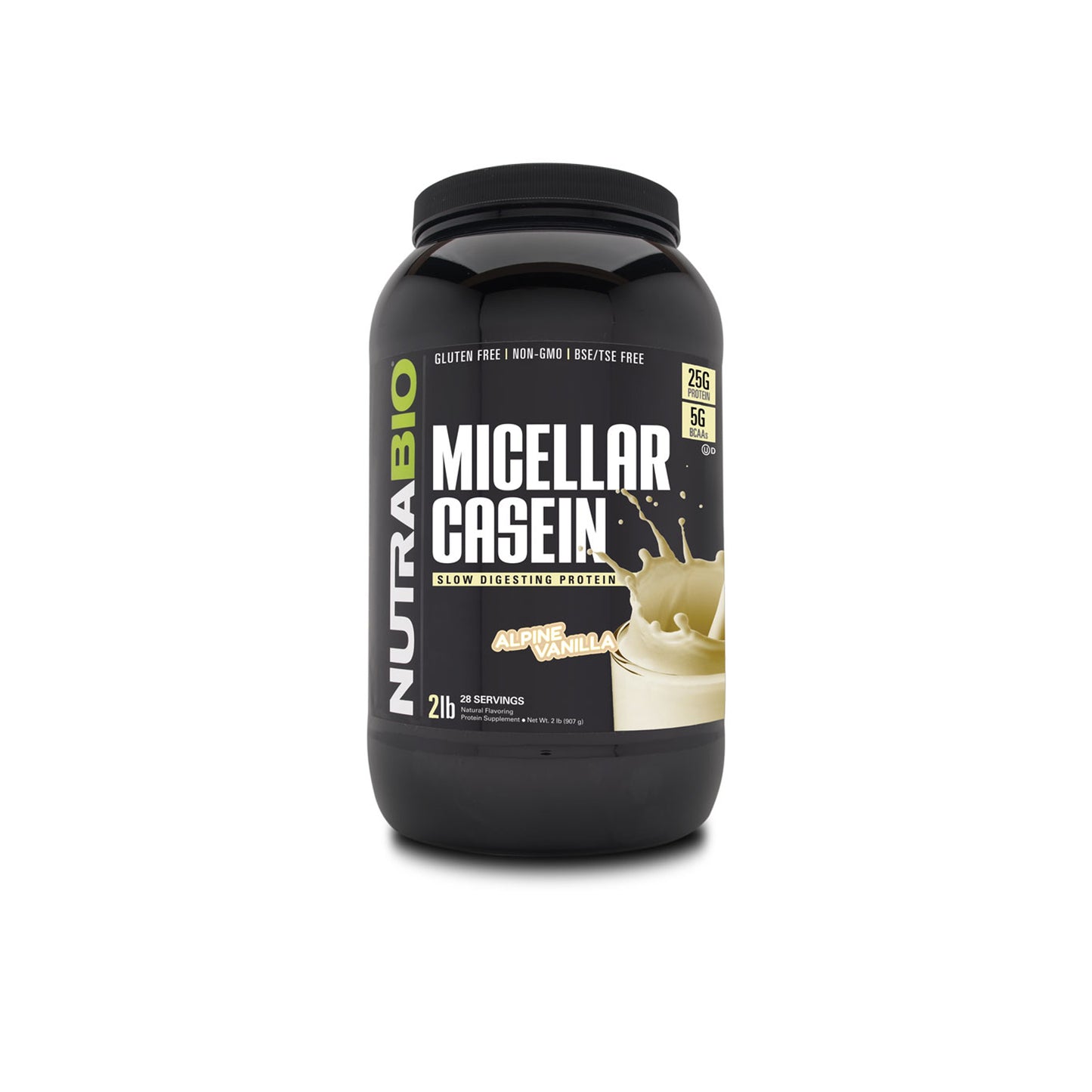 Nutrabio - Micellar Casein Protein ALPINE VANILLA 2lbs