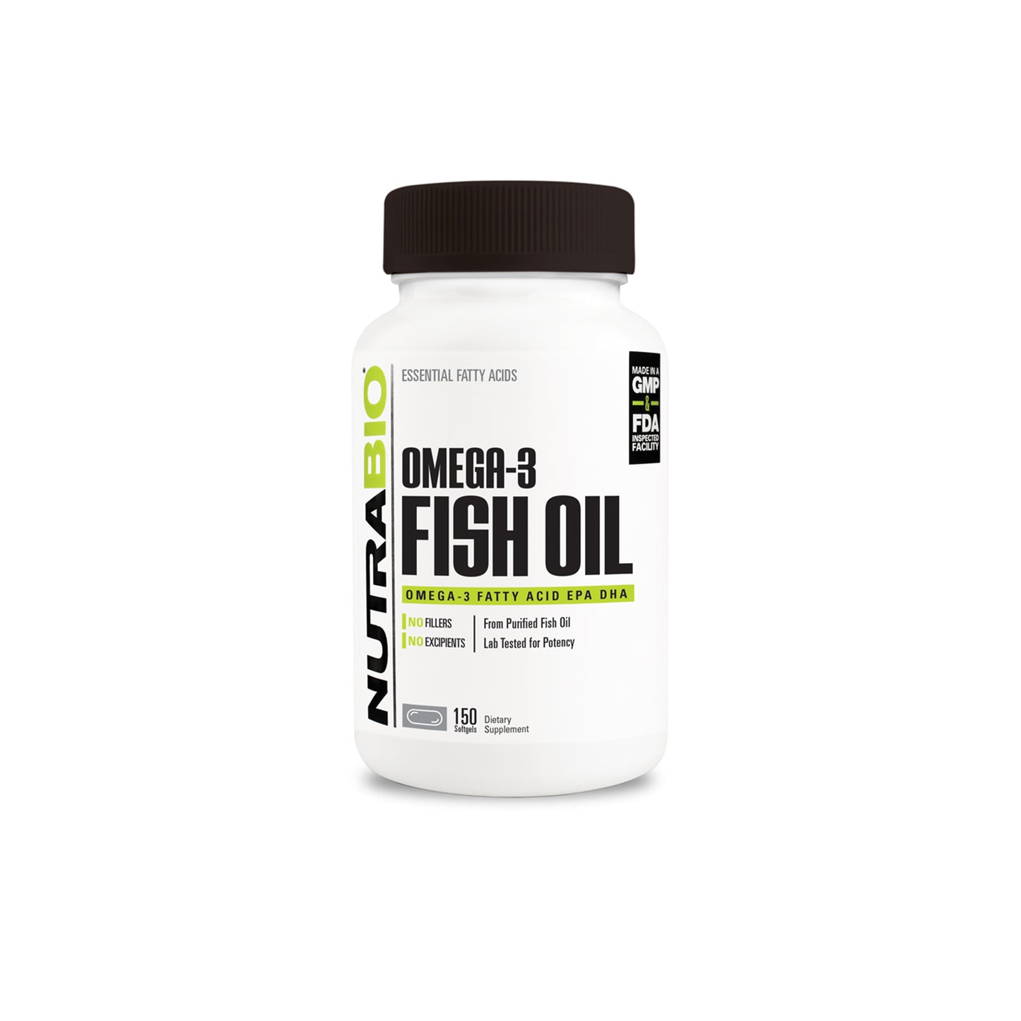 Nutrabio – Omega-3 Fish Oil 150 Softgels