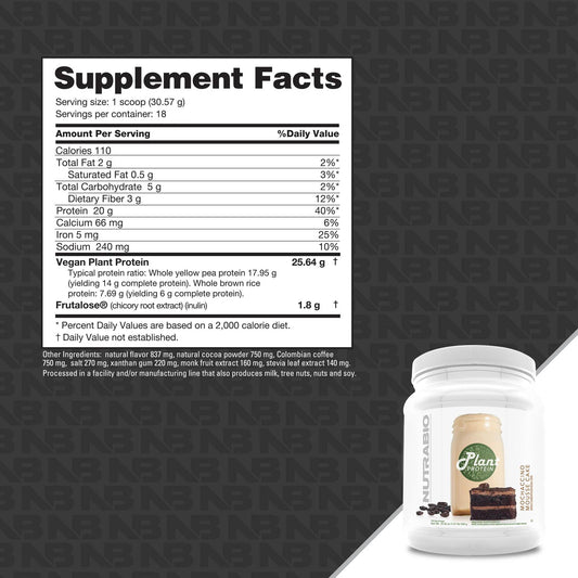 Nutrabio - Plant Protein MOCHACINNO CAKE 18 Servings