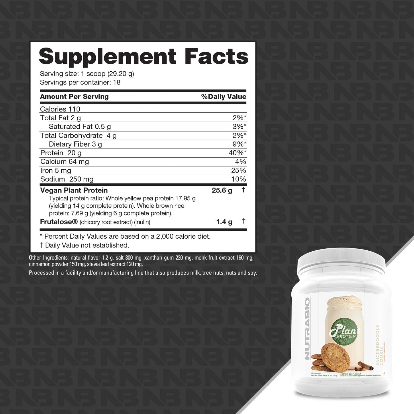 Nutrabio - Plant Protein SNICKERDOODLE COOKIE 18 Servings