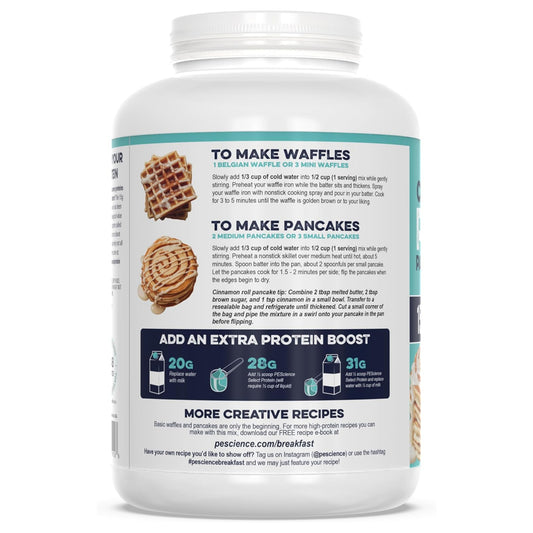 PESCIENCE - Protein Pancake & Waffle Mix CINNAMONROLL 5LBS