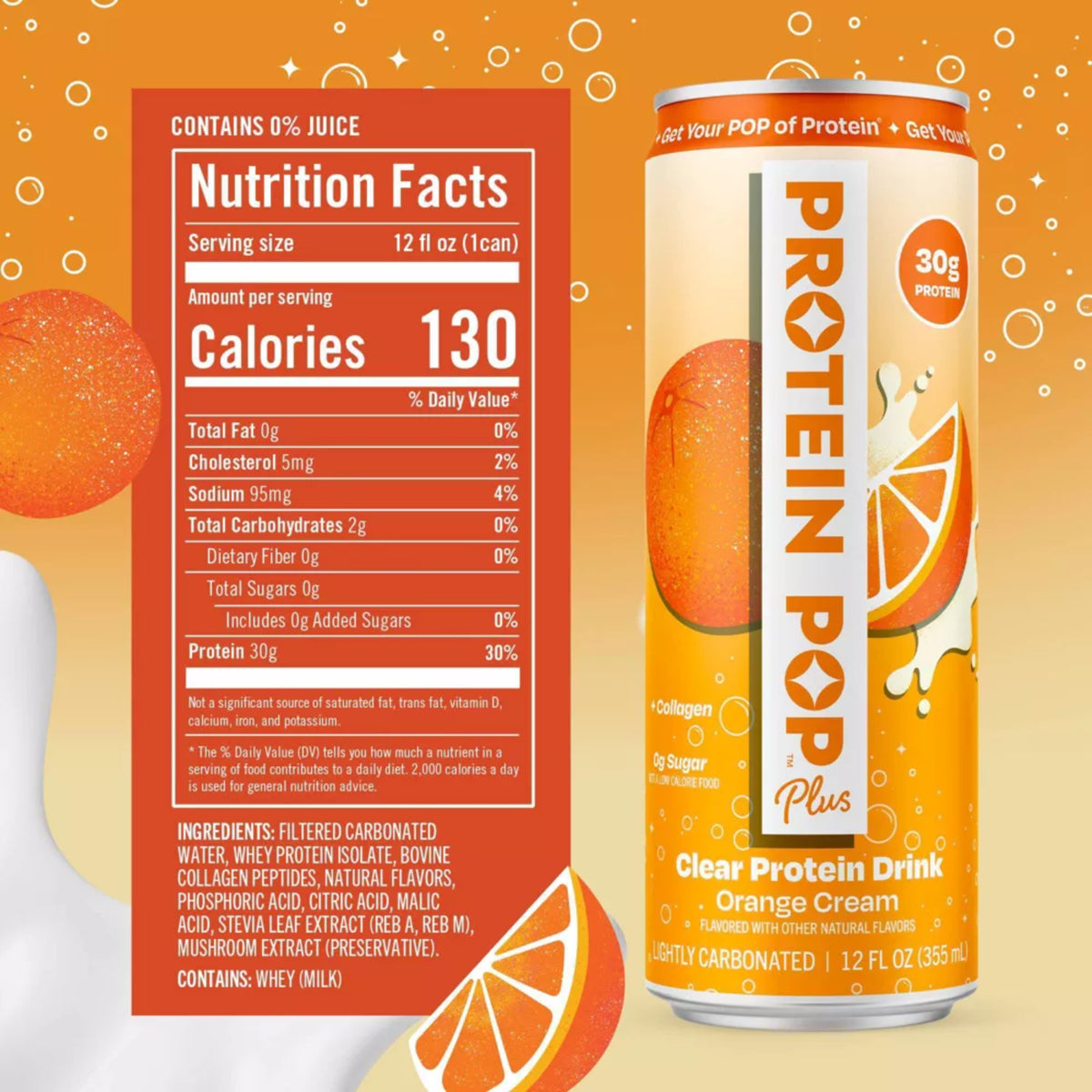 Protein Pop - Plus ORANGE CREAM 355ml