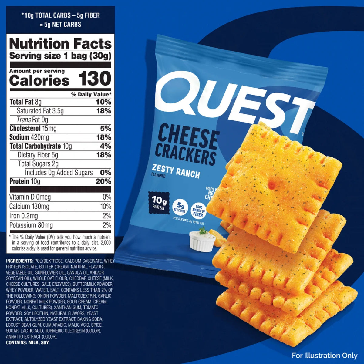 Quest Nutrition - Cheese Crackers ZESTY RANCH