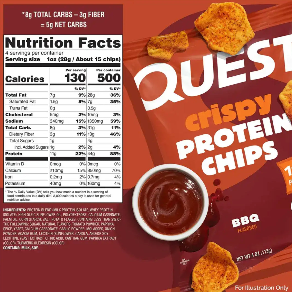 Quest Nutrition - Crispy Protein Chips BBQ 113g
