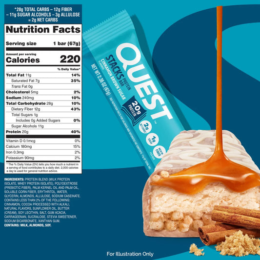 Quest Nutrition – Stacks Protein Bar CINNAMON BROWN SUGAR