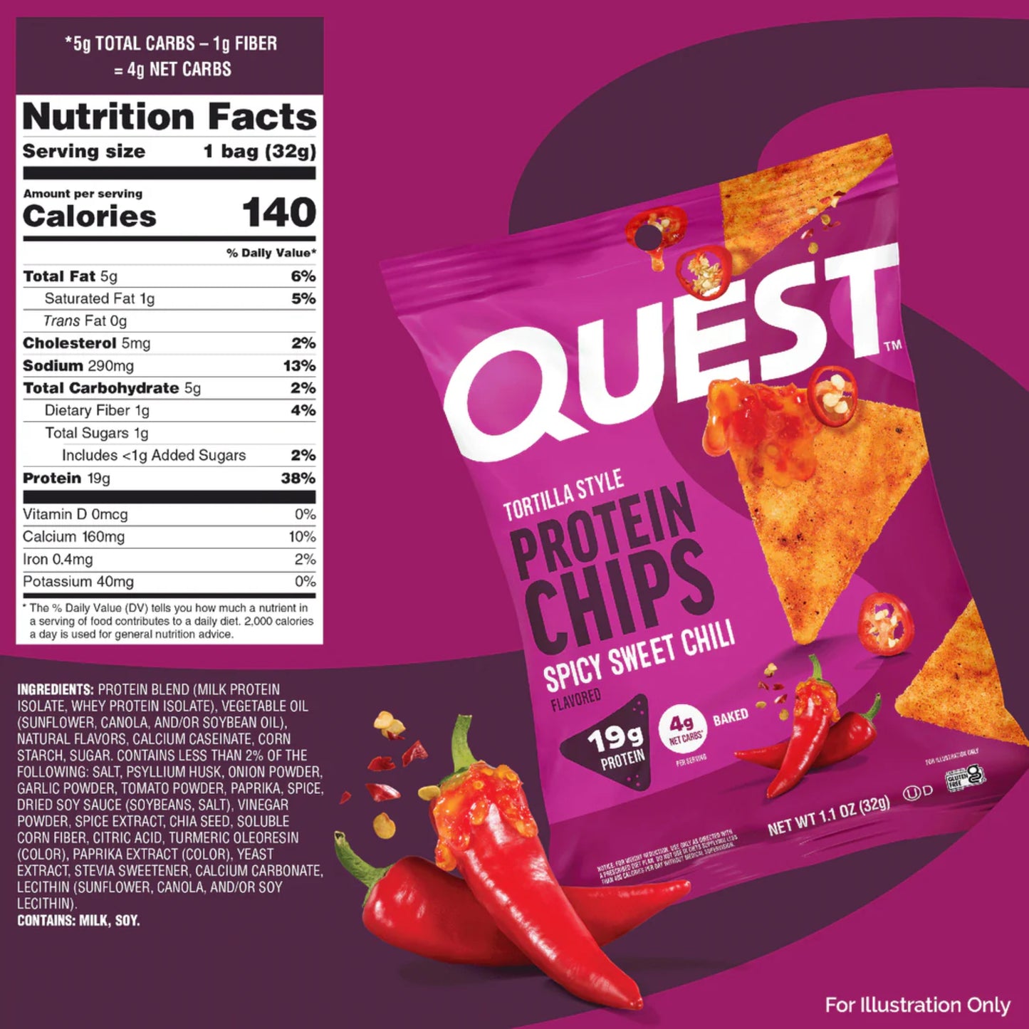 Quest Nutrition - Tortilla Style Protein Chips SPICY SWEET CHILI