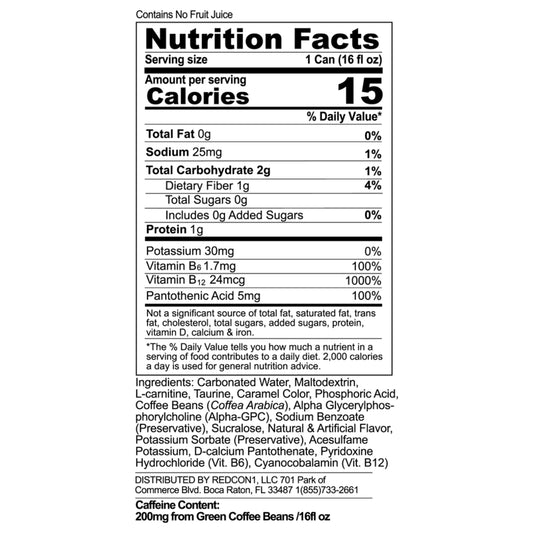 RedCon1 – High Performance Energy Drink DR JOLT 473ML