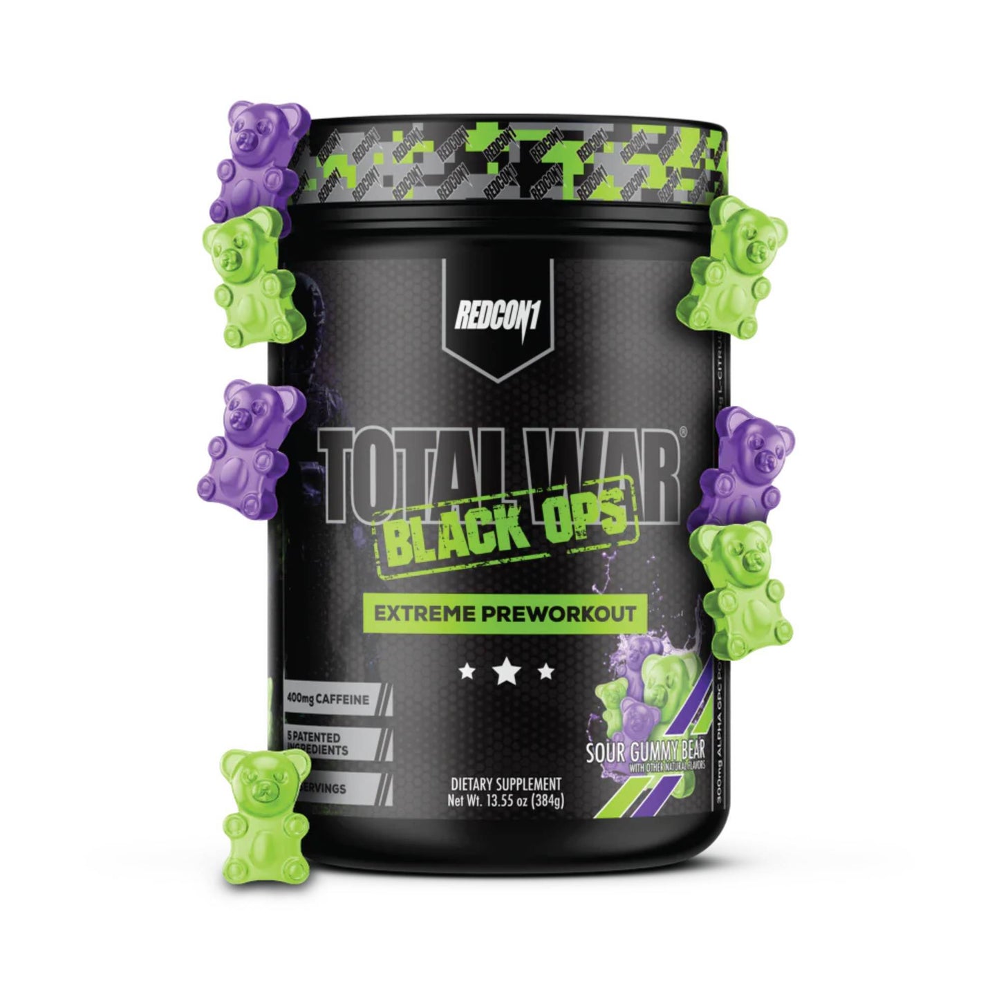 RedCon1 – Total War Black Ops Extreme Pre-Workout SOUR GUMMY BEAR
