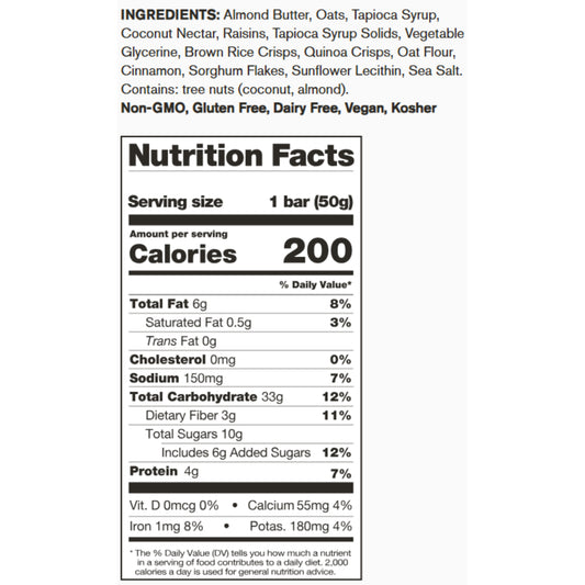 Skratch Labs – Energy Bar Sports Fuel CINNAMON & OATMEAL