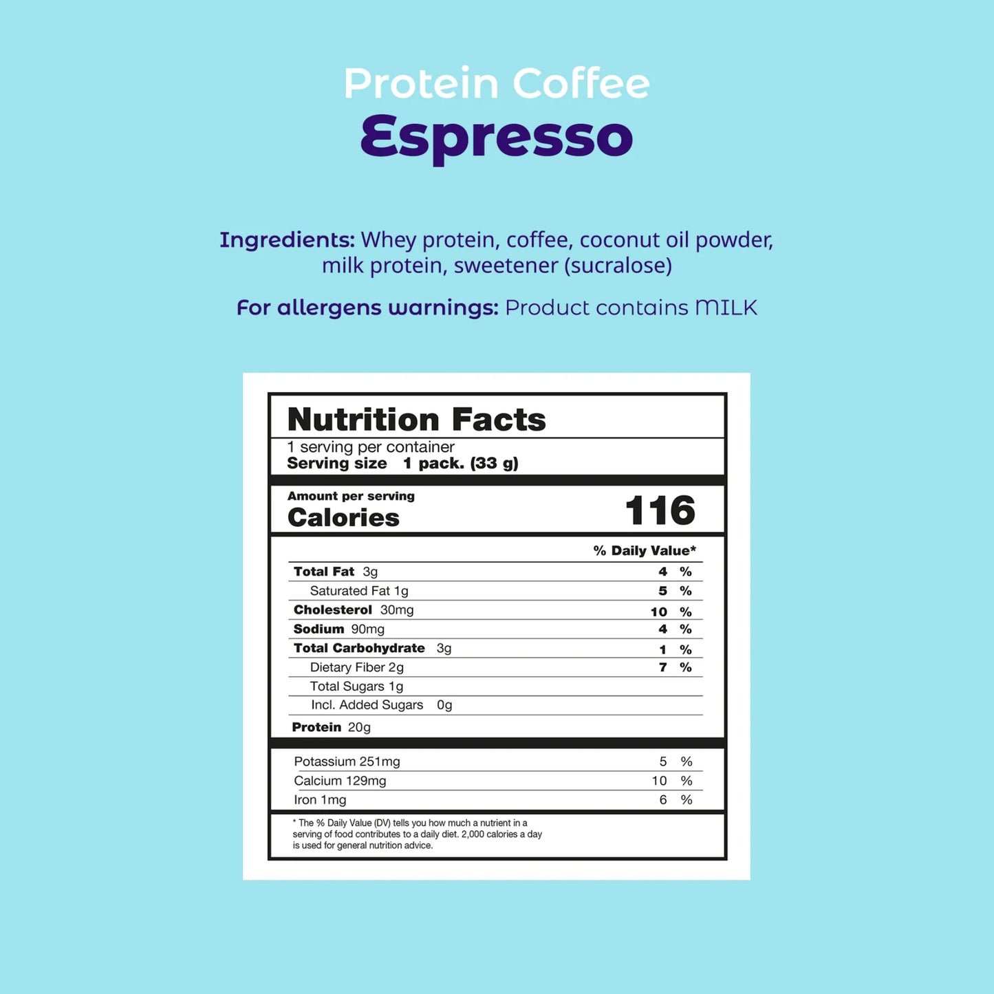 Smarter Snacks - Protein Hot-Iced Coffee ESPRESSO 33G