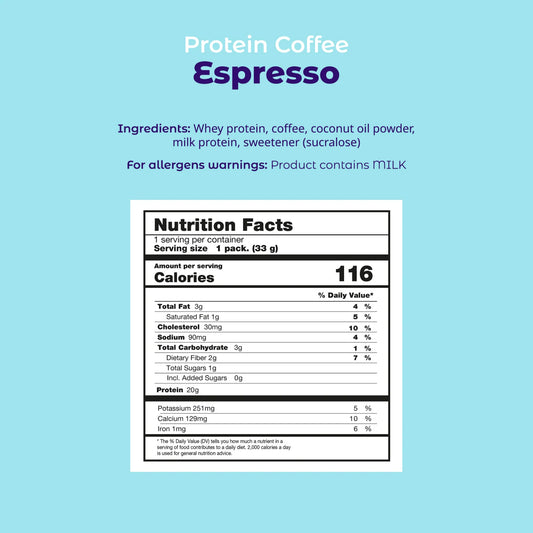 Smarter Snacks - Protein Hot-Iced Coffee ESPRESSO 33G