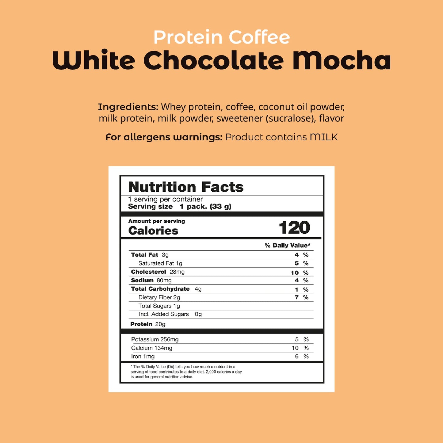 Smarter Snacks - Protein Hot-Iced Coffee WHITE CHOCO MOCHA 33G