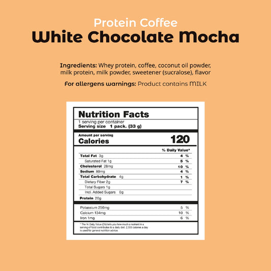 Smarter Snacks - Protein Hot-Iced Coffee WHITE CHOCO MOCHA 33G